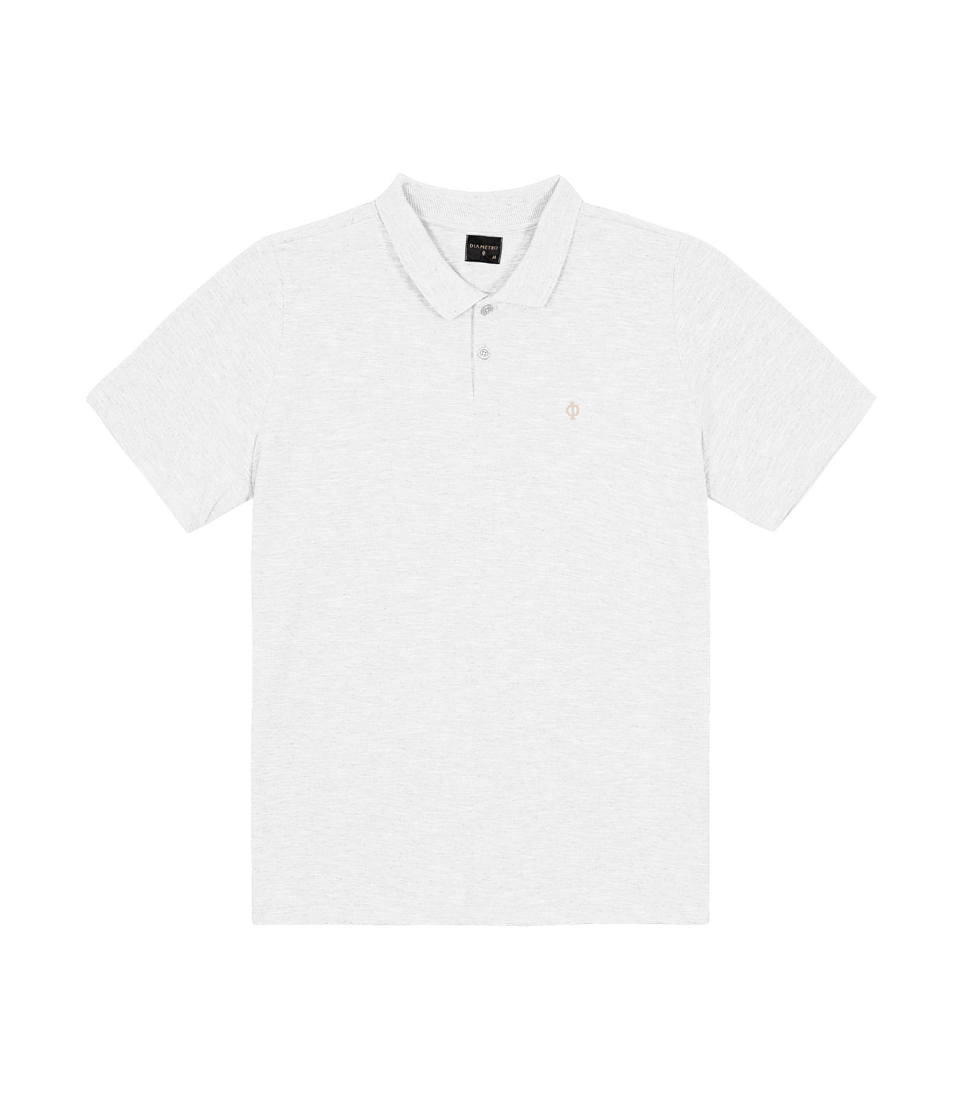 Polo Masculina Básica Plus Size Piquê Diametro Branco Plus G3