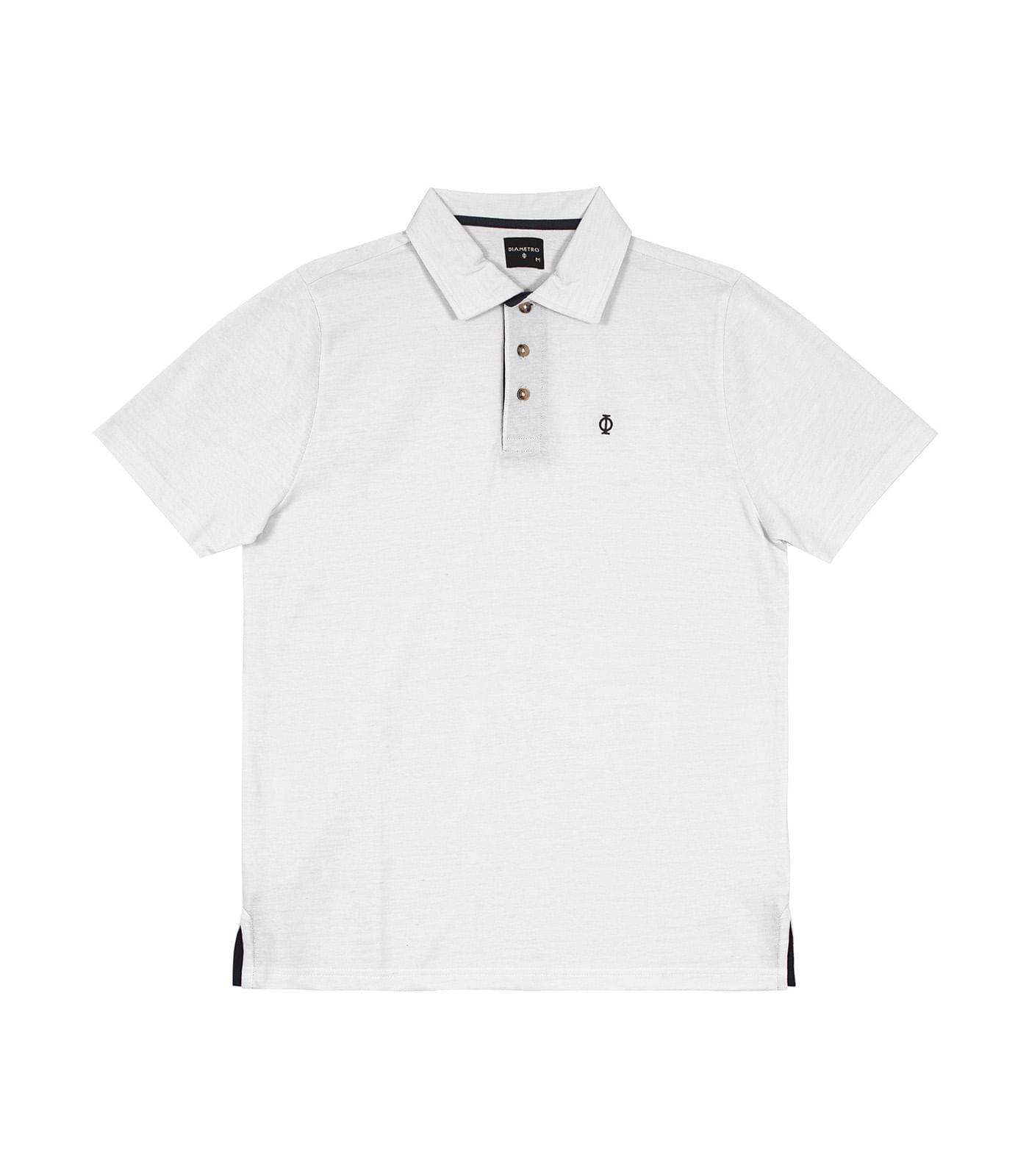 Polo Masculina Com Bolso Piquet Diametro Branco M
