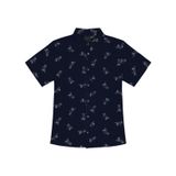 Camisa Masculina Estampa Floral Diametro Azul Gg