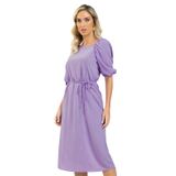 Vestido Midi Viscose Slub Prime Endless Roxo Gg