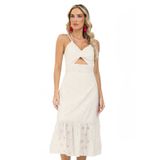 Vestido Midi Feminino Laise  Endless Bege P