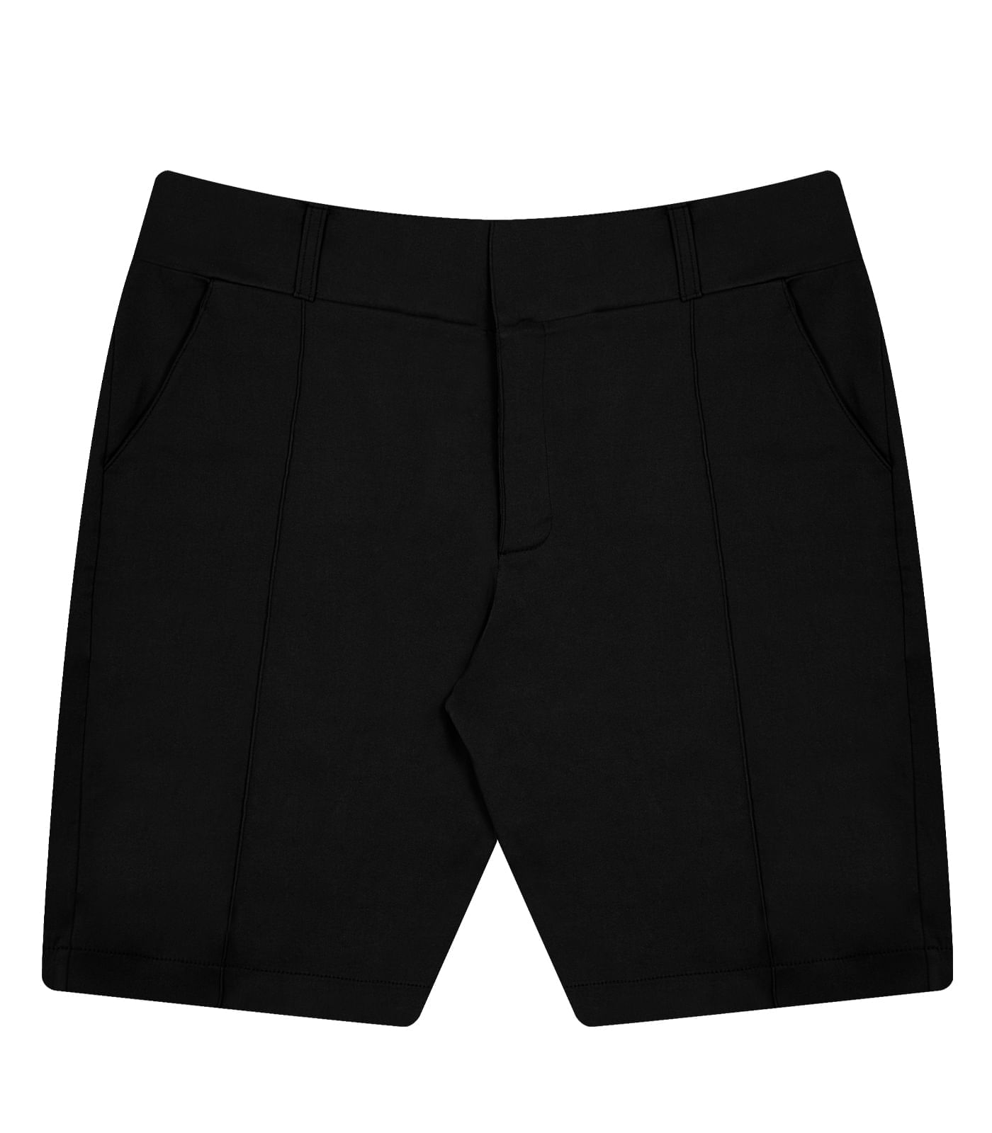 Bermuda Feminina Plus Size Bengaline Secret Glam Preto Plus G4