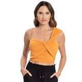 Top De Alça Malha Soft Endless Marrom P