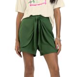 Shorts Feminino Faixa Dupla Viscose Endless Verde Gg