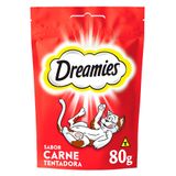 Petisco Dreamies Carne Tentadora Para Gatos Adultos - 80 G