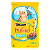 Ração Seca Nestlé Purina Friskies Frango, Cenoura E Leite Para Gatos Filhotes - 500 G