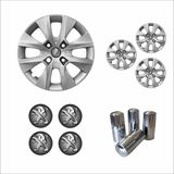 Jogo Calota Aro 14 206 207 208 2015 2016 Peugeot + Emblema Resinado + Tampa Ventil Cromada