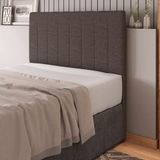 Cabeceira Cama Box Casal King Size Ivana 193cm Linho Marrom - Abmaza