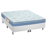 Cama Box King: Colchão Espuma Castor D45 Sleep Max + Base Crc Courano White(193x203)