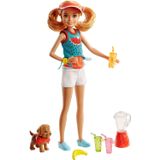 Boneca Barbie Stacie - Conjunto Com Suco E Cachorrinho