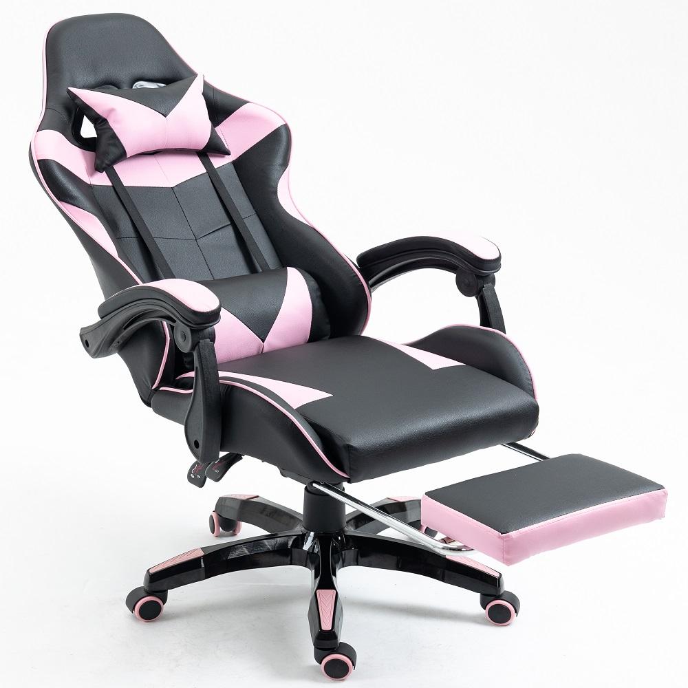 Cadeira Gamer Rosa - Prizi - Jx-1039