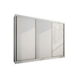 Guarda Roupa Casal 3 Portas De Correr E 6 Gavetas Natus Branco - Novo Horizonte