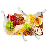 Jogo De Facas Para Queijo Oxford® Em Mármore Branco 5 Peças