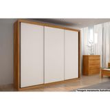 Guarda Roupa Casal 3 Portas De Correr E 6 Gavetas Paradizzo Gold Freijó Cumaru/branco - Novo Horizonte