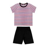 Pijama Infantil Masculino Listrado Rovitex Kids Vermelho 8