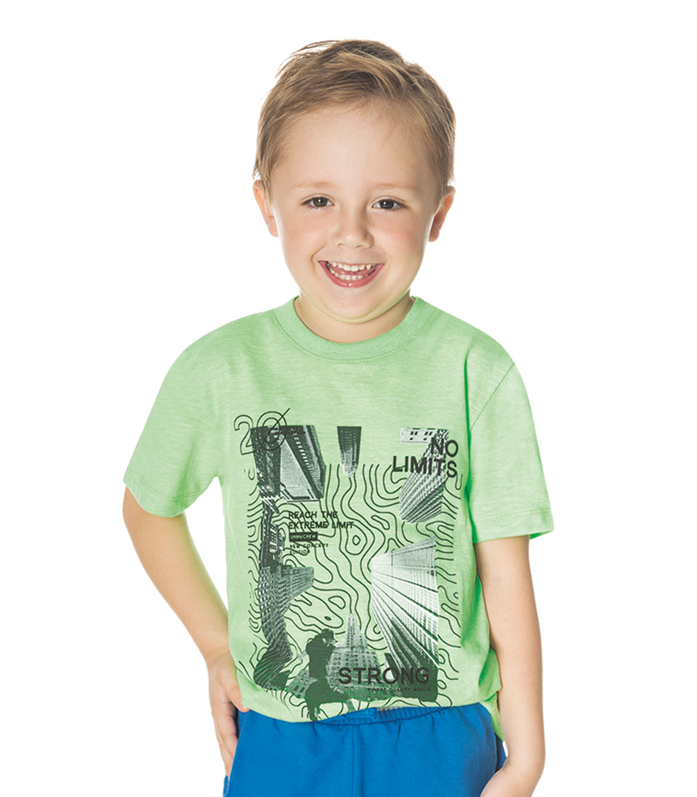 Camiseta Infantil Masculina No Limits Rovitex Kids Verde 12