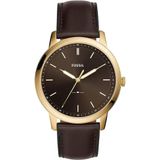 Relógio Fossil Masculino Minimalist Dourado - Fs5756/0mn