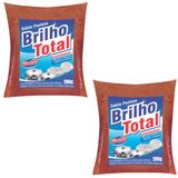 Sabão Pastoso Brilho Total Sachê 200gr P/ Prataria Cromados Kit 2 Unidades