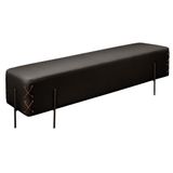 Recamier Banco Eros Luxo Preto Castellar Móbile Corino Preto Corino Preto