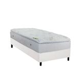 Cama Box Solteiro: Colchão Molas Ensacadas Luckspuma Masterpocket Maxi Dream + Base White(88x188)
