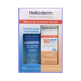 Kit Protetor Solar Helioderm Facial Fps50 Com Cor + Sabonete Liquido