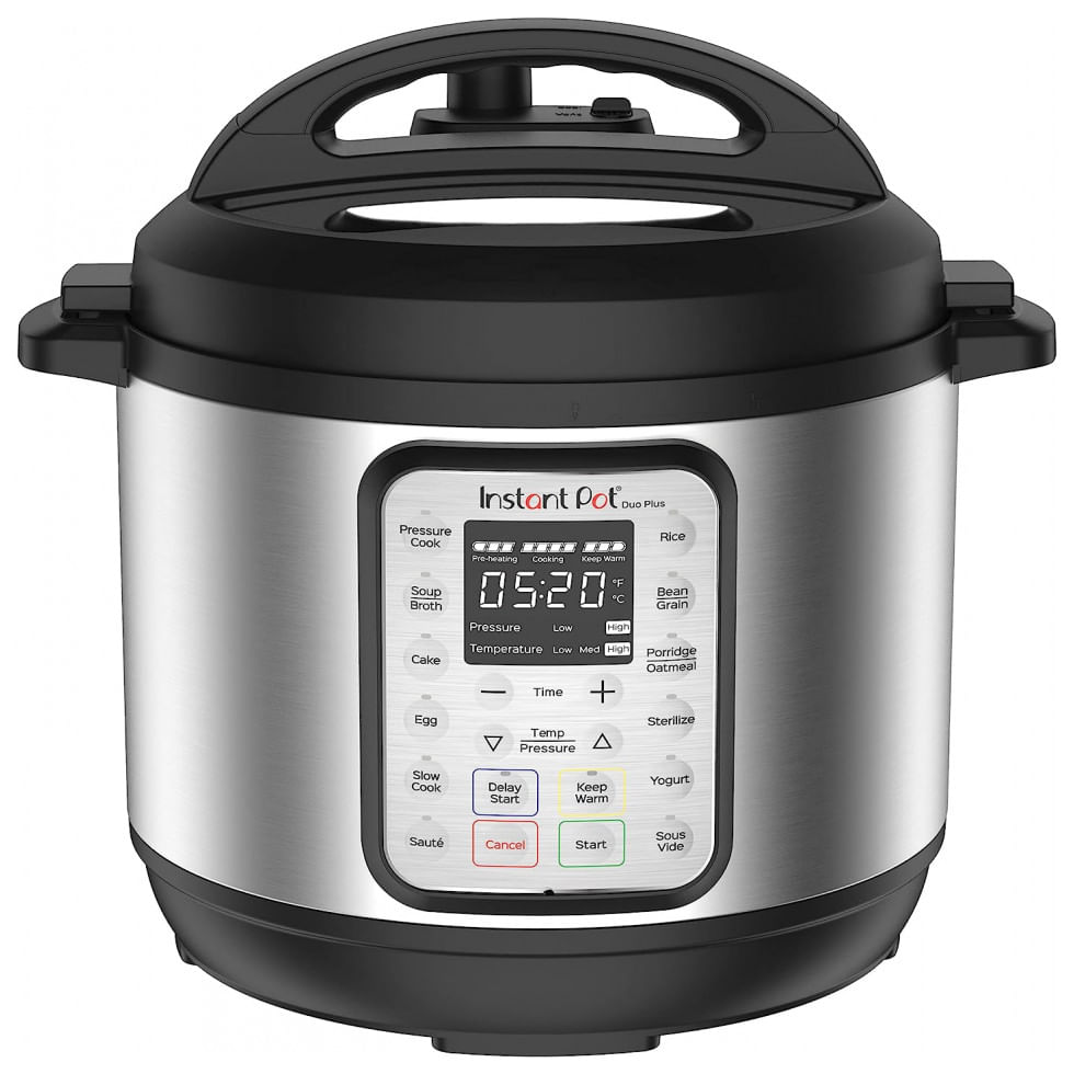 Panela De Pressão Elétrica 9 Em 1, 3l Com Aplicativo De 1900 Receitas E Painel De Led, 110v, Instant Pot Duo Plus, Prata