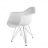 Cadeira para Escritório Apoio Braços Eames ARM PP Eiffel Empório Tiffany Branco/Cinza