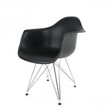 Cadeira para Escritório Apoio Braços Eames ARM PP Office Empório Tiffany Preto/Cinza