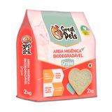 Areia Higiênica Biodegradável Para Gatos Great Pets Grossa 2kg