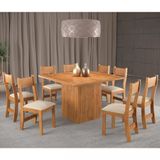 Conjunto Sala De Jantar Mirage 8 Cadeiras Brisa Viero