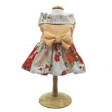 Vestido para Cachorro Floral Puro Algodão Petisco Pêssego