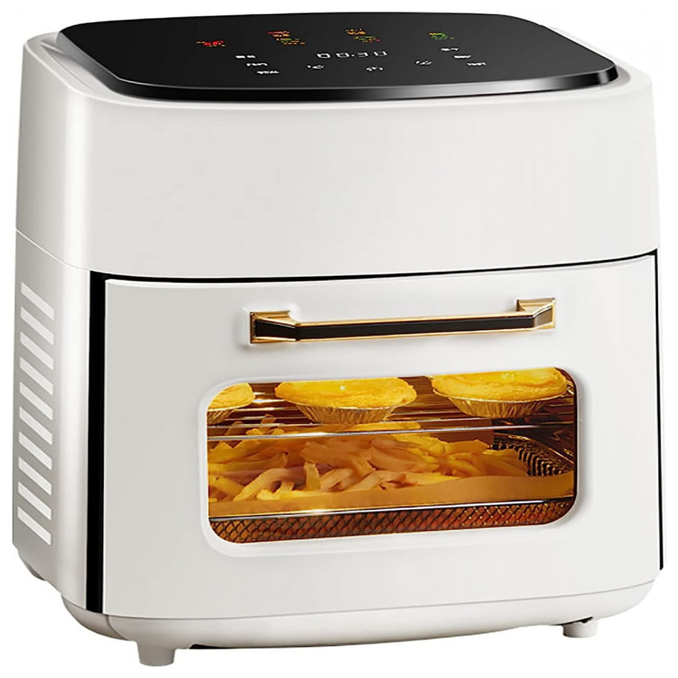 Fritadeira Elétrica Airfryer 5 Em 1, 15l Com Painel Digital E Desligamento Automático, 110v 1400w, Coyouco, Branca