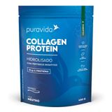 Collagen Protein Puravida Hidrolisado Verisol Com 21g De Proteína Sabor Neutro 450g