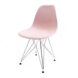 Cadeira Eames Eiffel Empório Tiffany Rosa/Cinza