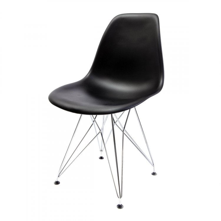 Cadeira Eames Eiffel Empório Tiffany Preto/Cinza