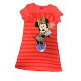 Vestido Manga Curta Listrado Minnie Tam 4 Disney