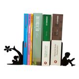 Aparador De Livros Suporte Organizador Criativo Menino Lendo