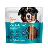 Petisco Papaya Pets Cuidado Oral Para Cães Adultos Porte Grande Sabor Frango - 800g