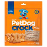 Biscoito Petdog Crock Para Cães Adultos Porte Pequeno Sabor Original - 1kg