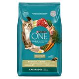 Ração Seca Nestlé Purina One Frango E Carne Para Gatos Castrados - 7,5 G