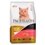 Ração  Seca Pro Health Super Premium Salmão E Damasco Para Gatos Castrados - 1 Kg