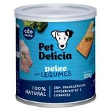 Ração Úmida Pet Delícia Natural Proteína Alternativa Peixe Com Legumes Para Cães - 320g