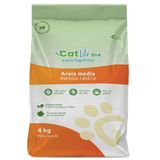 Areia Higiênica Cat Life Bio Média Menos Rastro - 4 Kg