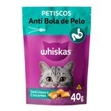 Petisco Whiskas Temptations Anti Bola De Pelo Para Gatos Adultos - 40 G