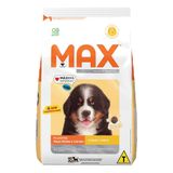 Ração Seca Max Carne E Arroz Para Cçaes Filhotes De Porte Médio E Grande - 20 Kg
