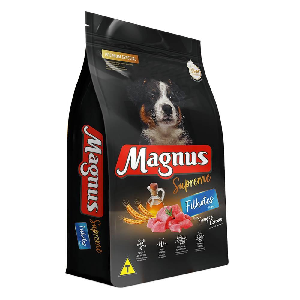 Ração Seca Magnus Supreme Frango E Cereais Para Cães Filhotes - 900 G