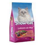 Ração Seca Snow Cat Sabores Do Mar Para Gatos Adultos - 1 Kg