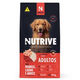 Ração Seca Nutrive Frango, Carne E Arroz Para Cães Adultos - 20 Kg