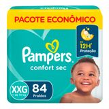 Fraldas Pampers Confort Sec Max Xxg Com 84 Unidades