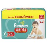 Fraldas Pampers Confort Pants Ajuste Total Max G 94 Unidades